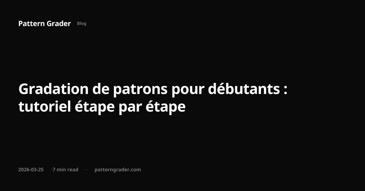 Gradation de patrons pour débutants : tutoriel étape par étape ...
